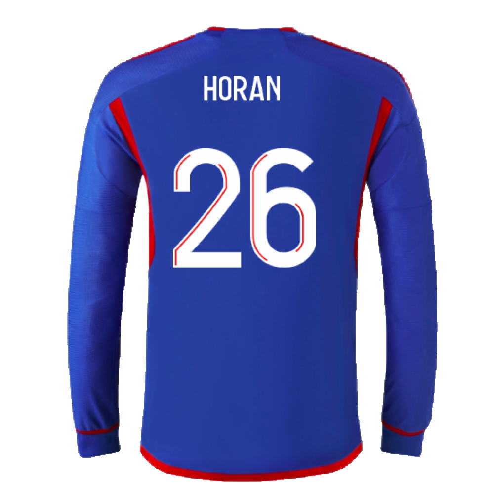 2023-2024 Olympique Lyon Long Sleeve Away Shirt (Horan 26)