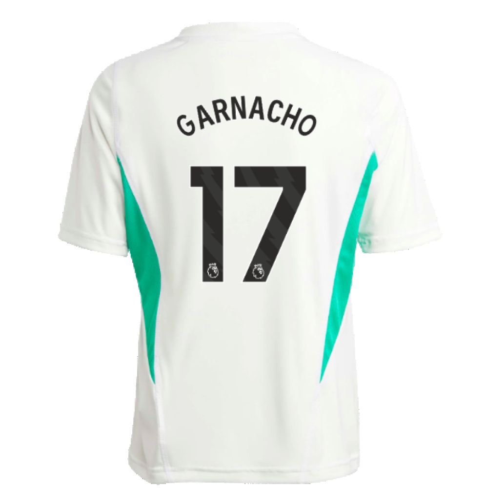 2023-2024 Man Utd Training Jersey (White) - Kids (Garnacho 17)