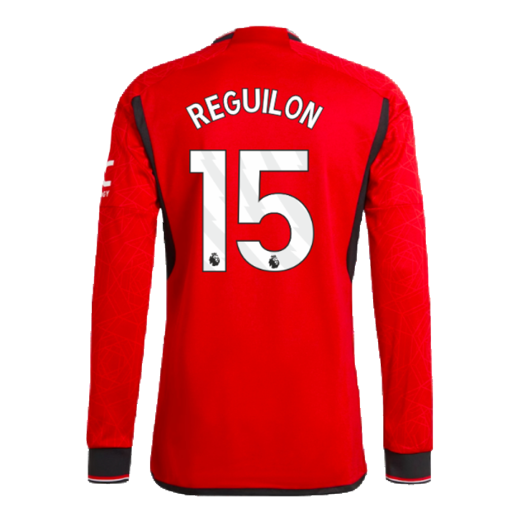 2023-2024 Man Utd Authentic Long Sleeve Home Shirt (Reguilon 15)