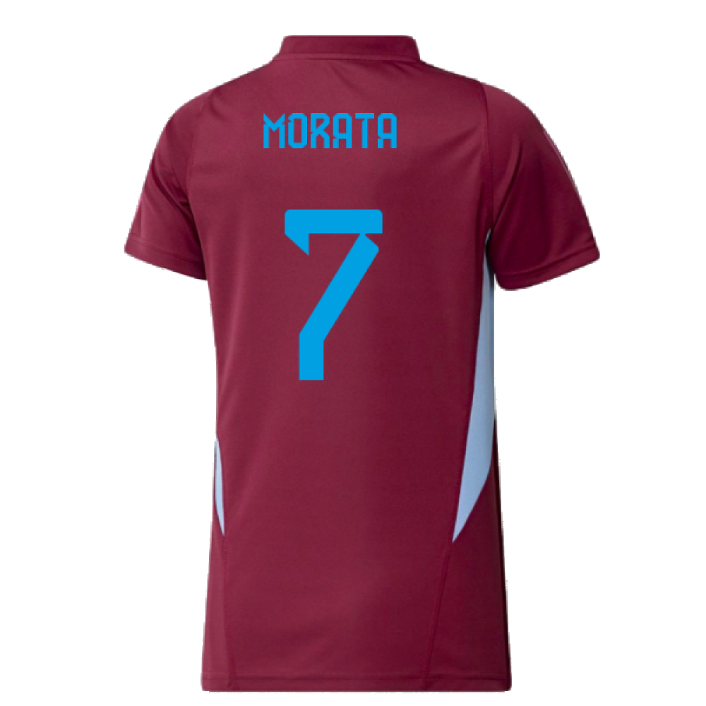 2023-2024 Spain Training Jersey - Womens (Red) (Morata 7)