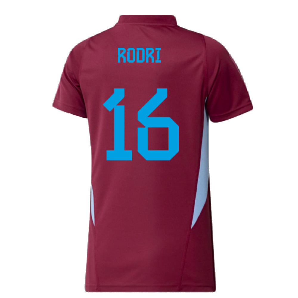 2023-2024 Spain Training Jersey - Womens (Red) (Rodri 16)