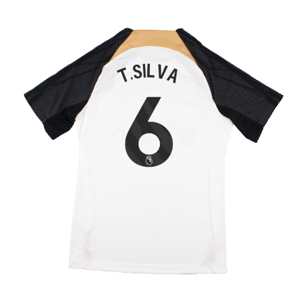 2023-2024 Chelsea Training Shirt (White) - Kids (T.SILVA 6)