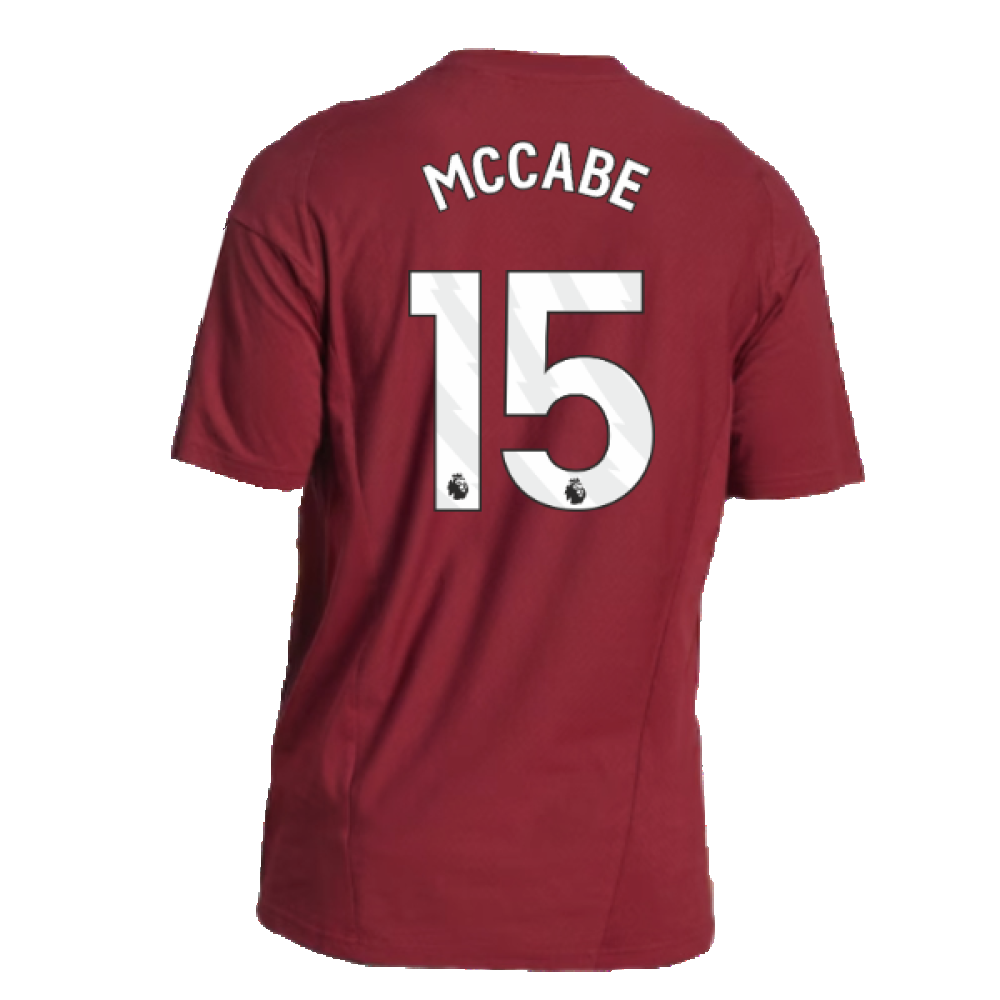 2023-2024 Arsenal Training Tee (Red) (McCabe 15)