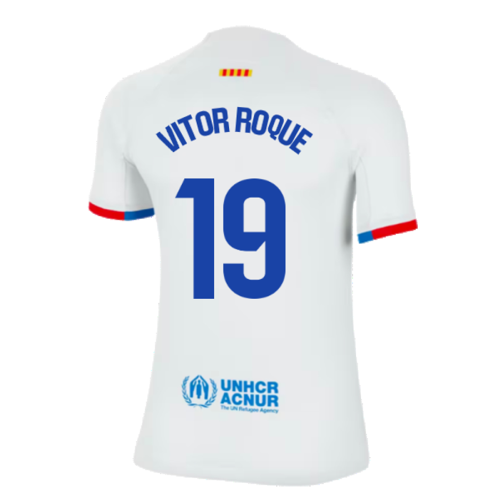 2023-2024 Barcelona Away Shirt (Ladies) (Vitor Roque 19)