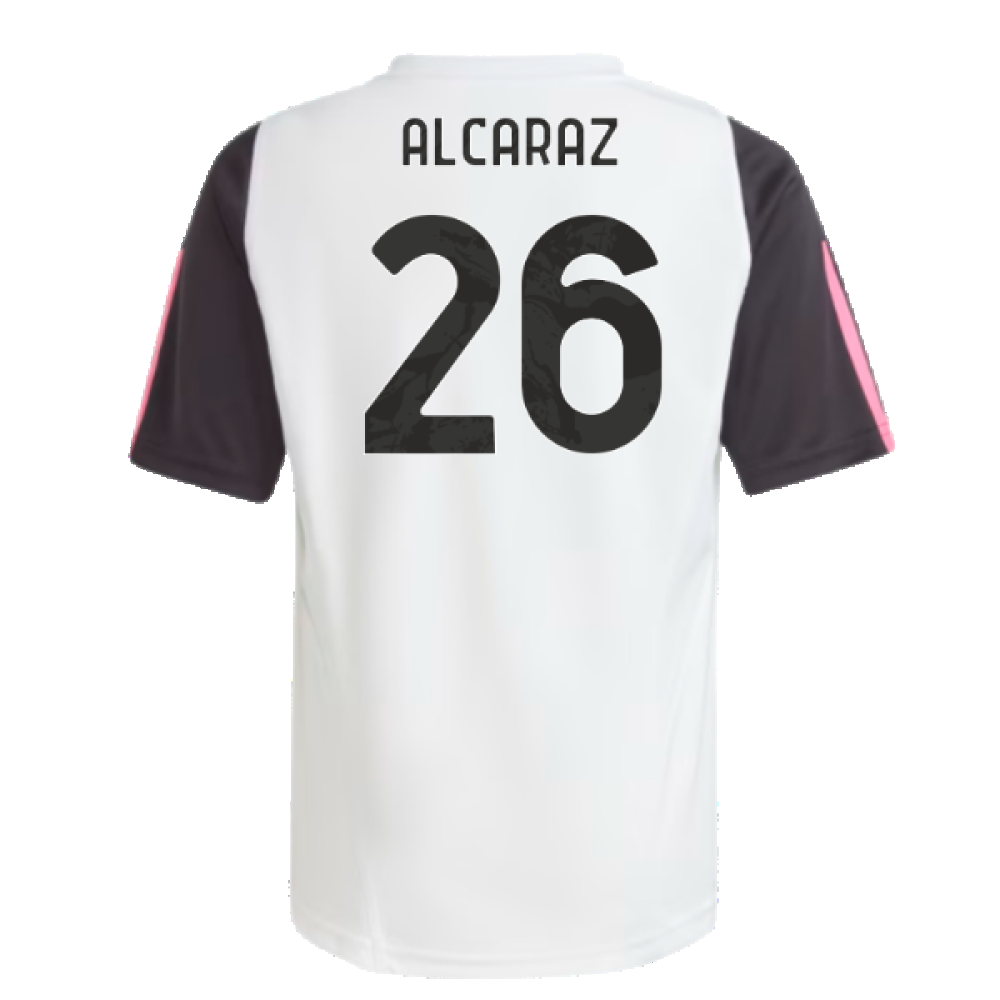 2023-2024 Juventus Training Shirt (White) - Kids (Alcaraz 26)