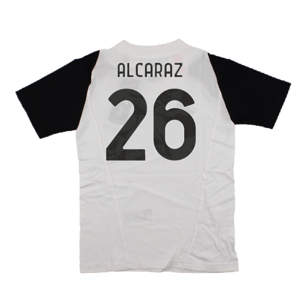 2023-2024 Juventus Cotton Tee (White) - Kids (Alcaraz 26)