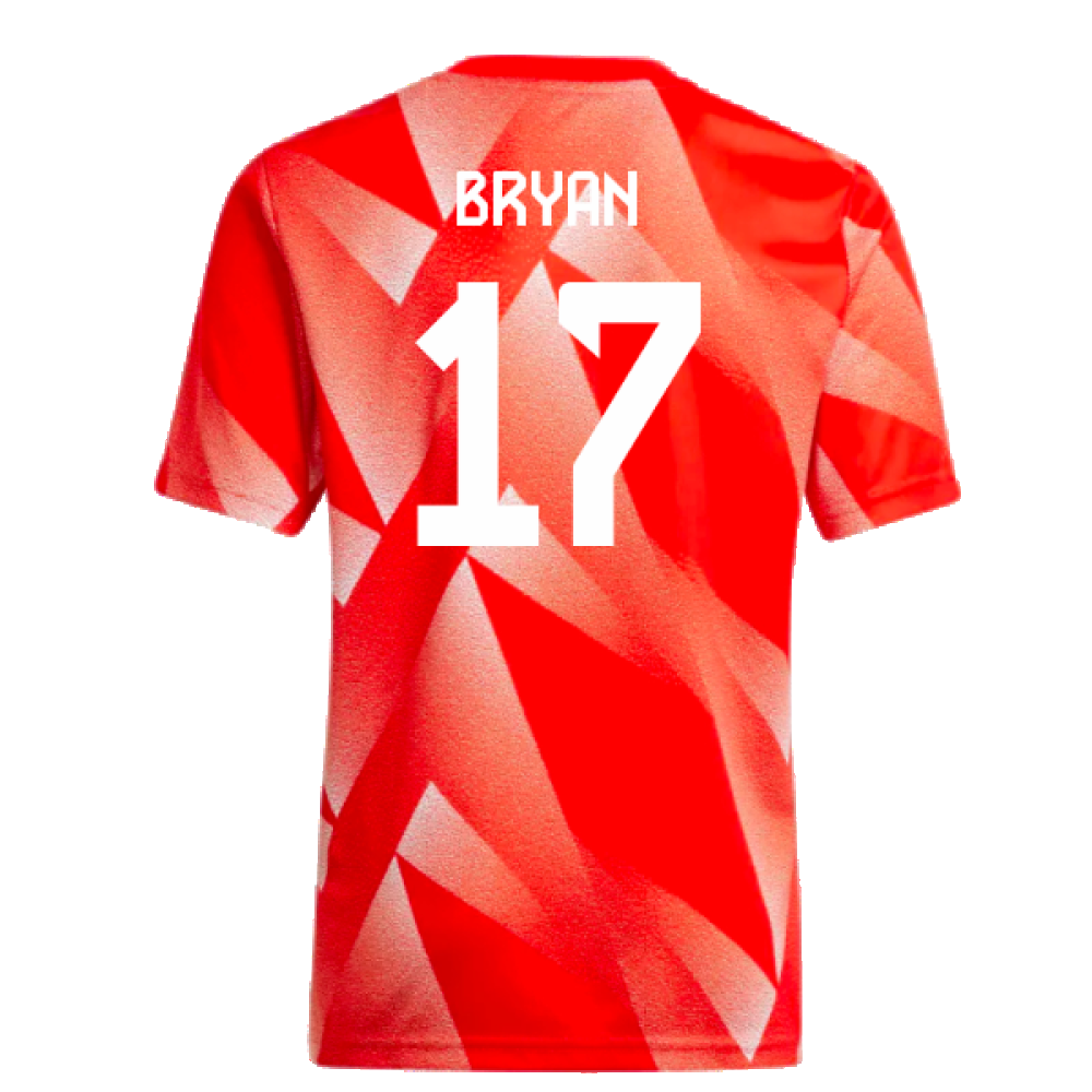 2023-2024 Bayern Munich Pre-Match Shirt (Red) - Kids (Bryan 17)