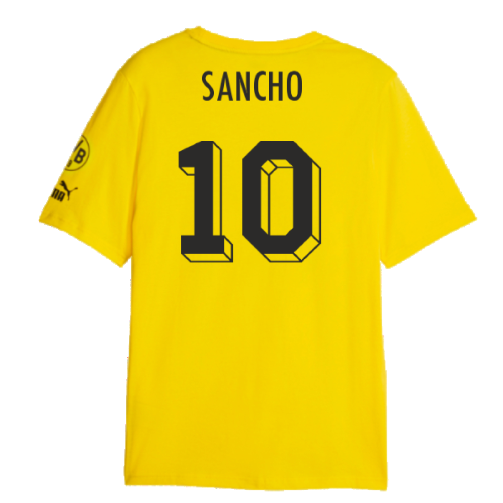 2023-2024 Borussia Dortmund FtblCore Graphic Tee (Yellow) (Sancho 10)