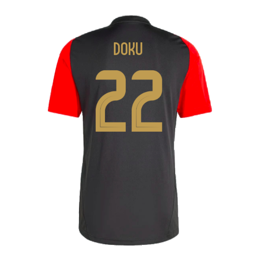 2024-2025 Belgium Training Jersey (Black) (Doku 22)