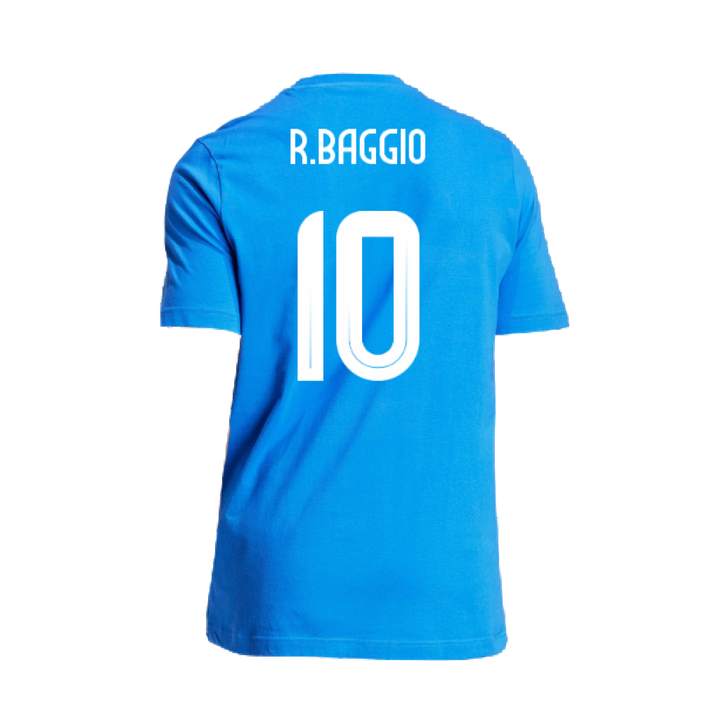 2024-2025 Italy DNA Graphic Tee (Blue) (R.BAGGIO 10)