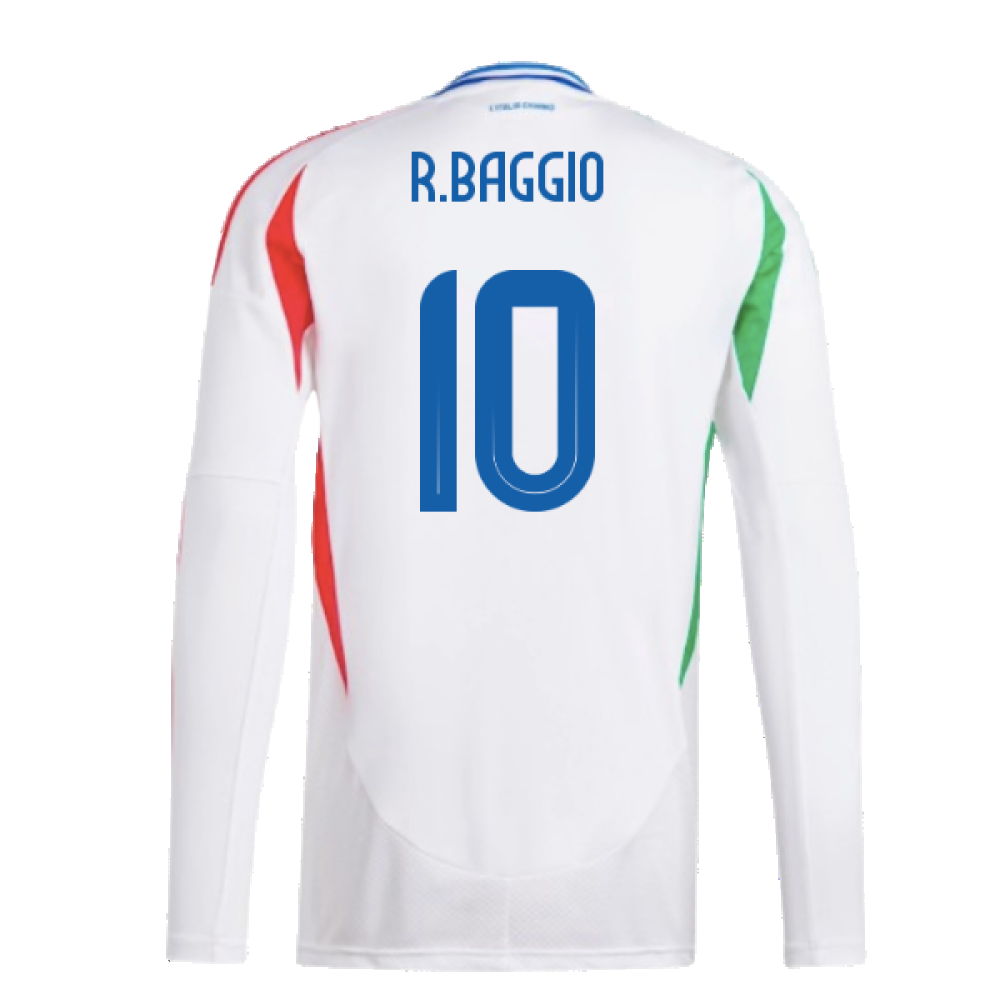 2024-2025 Italy Long Sleeve Away Shirt (R.BAGGIO 10)