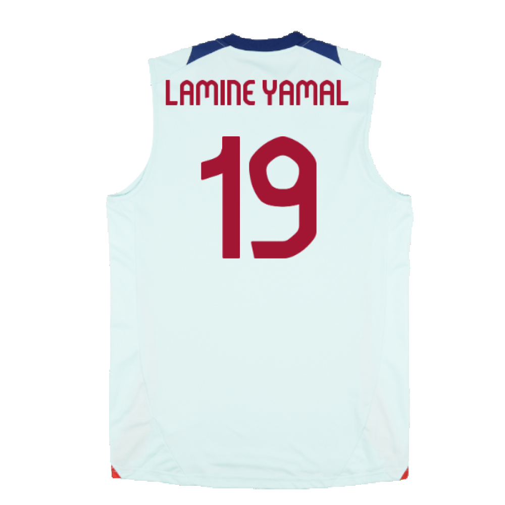 2024-2025 Spain Sleeveless Jersey (Mint) (Lamine Yamal 19)