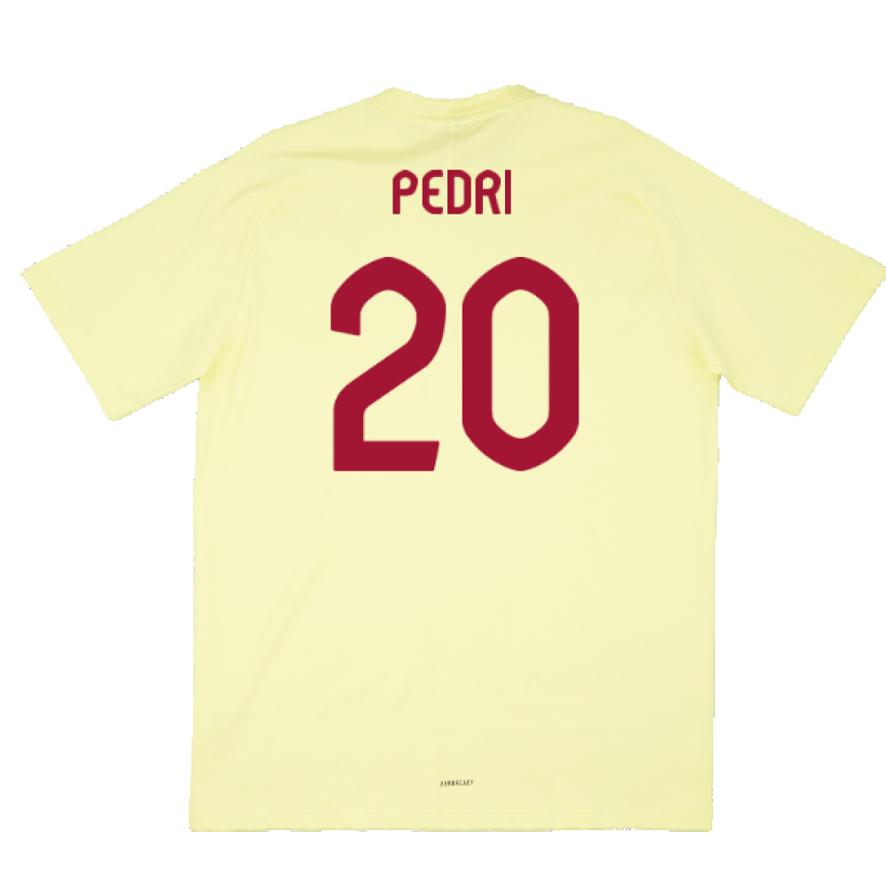 2024-2025 Spain Travel Tee (Yellow) (Pedri 20)