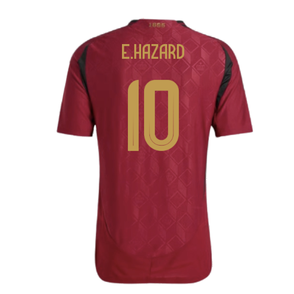 2024-2025 Belgium Authentic Home Shirt (E.Hazard 10)