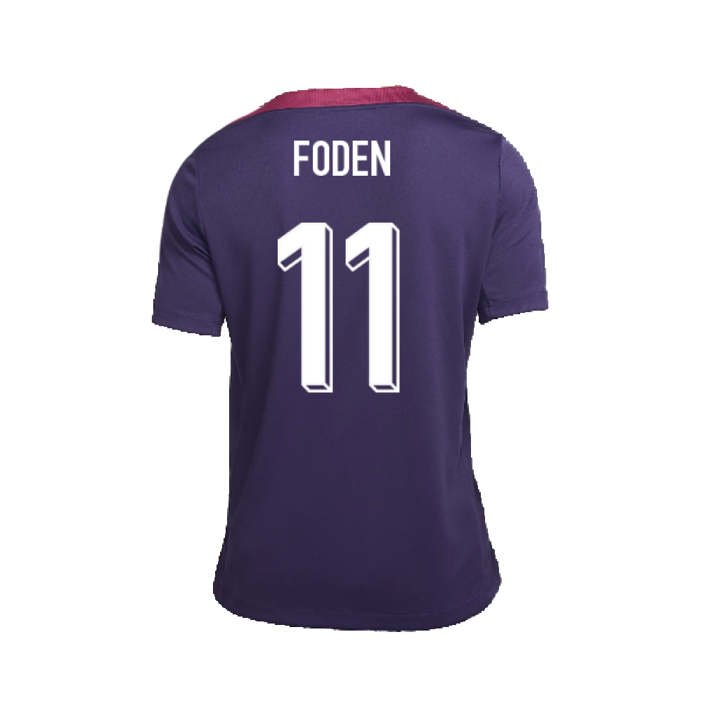 2024-2025 England Strike Training Shirt (Purple Ink) (Foden 11)