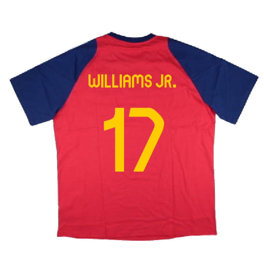 2024-2025 Spain Training Tee (Red) (Williams JR. 17)