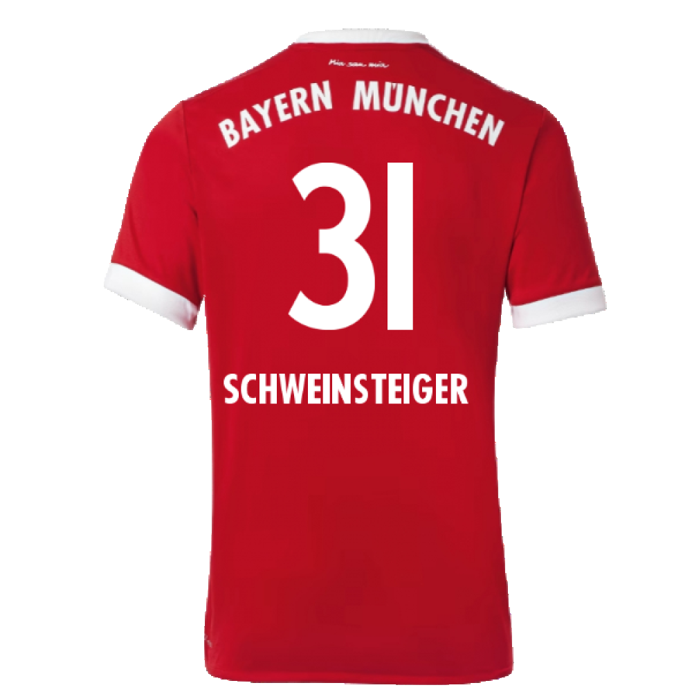 Bayern Munich 2017-18 Home Shirt ((Excellent) L) (Schweinsteiger 31)