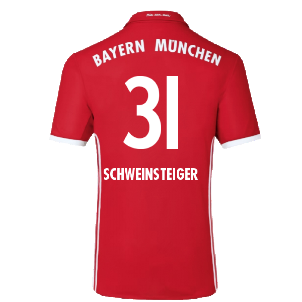 Bayern Munich 2016-17 Home Shirt ((Excellent) L) (Schweinsteiger 31)