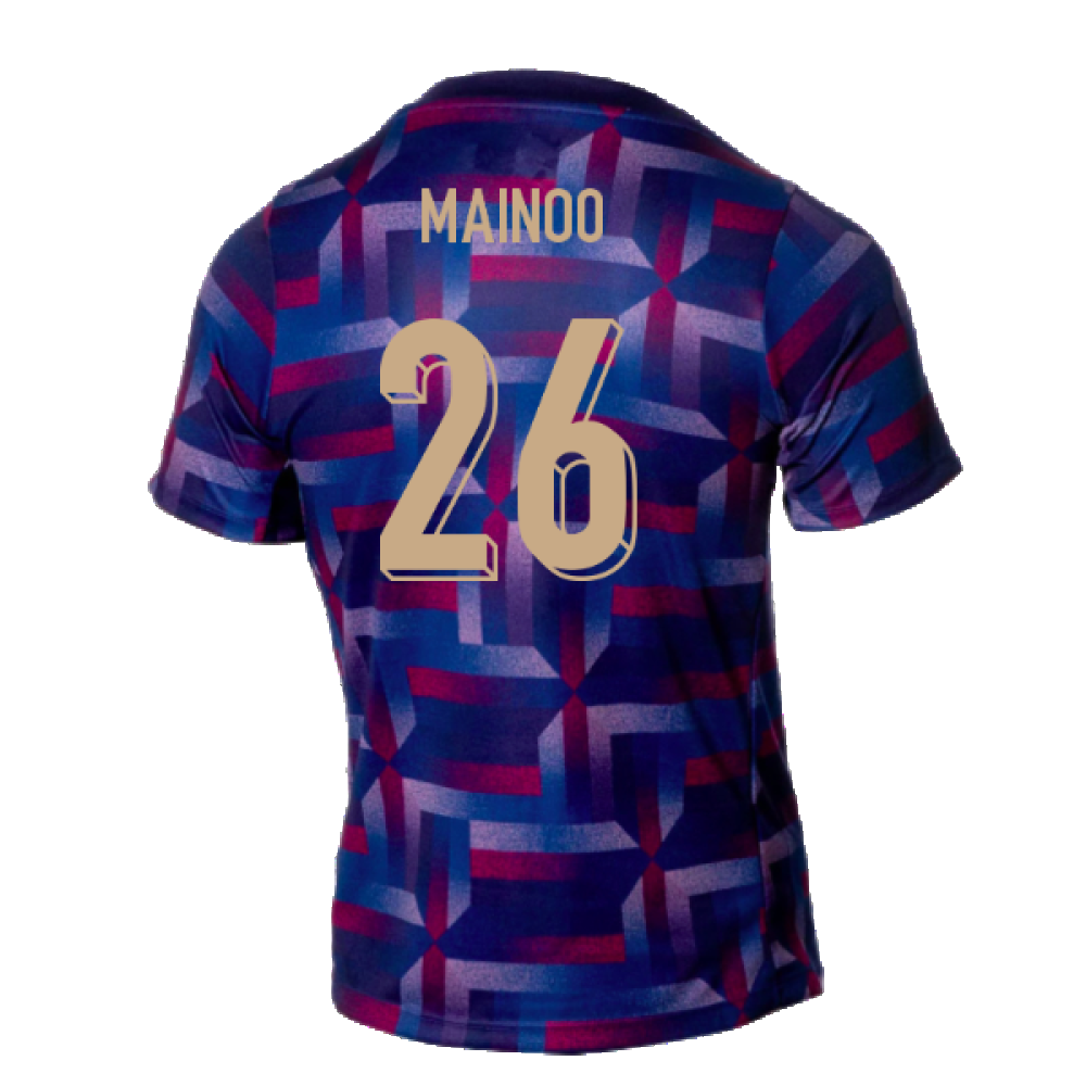 2024-2025 England Academy Pro Pre-Match Shirt (Purple Ink) (Mainoo 26)