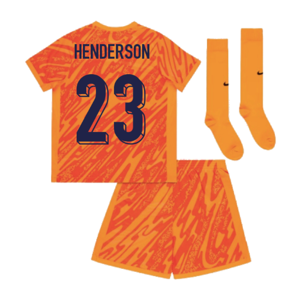 2024-2025 England Home Goalkeeper Mini Kit (Henderson 23)