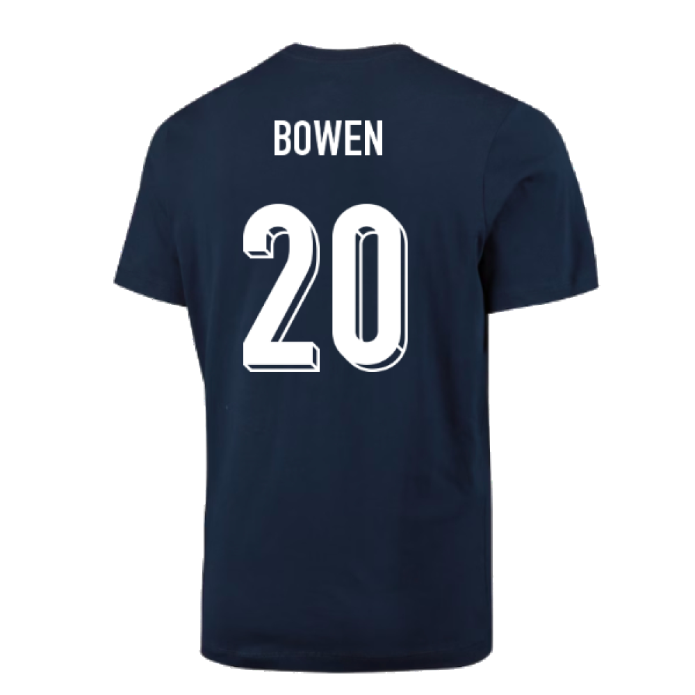 2024-2025 England Football T-Shirt (Navy) (Bowen 20)