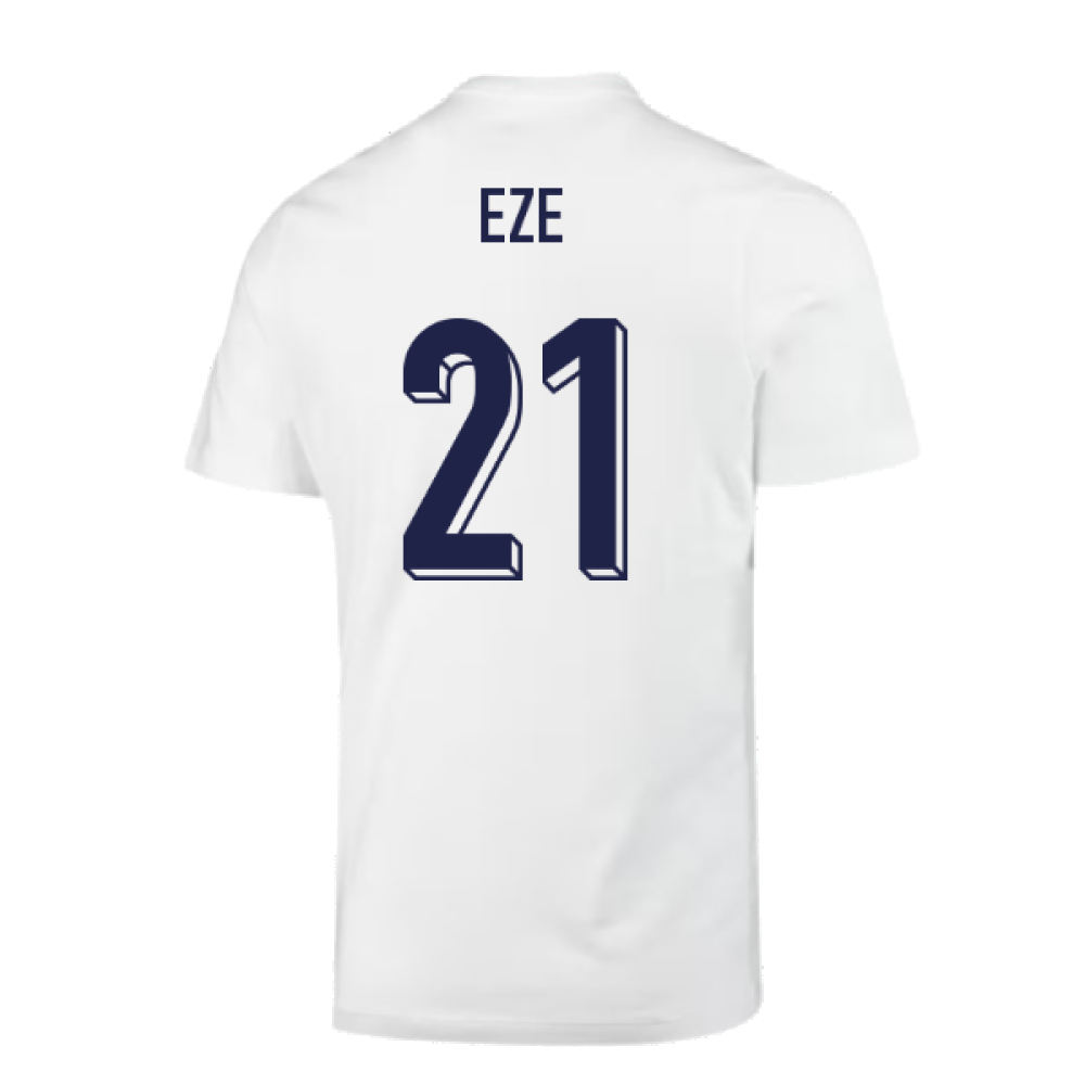 2024-2025 England Soccer T-Shirt (White) (Eze 21)