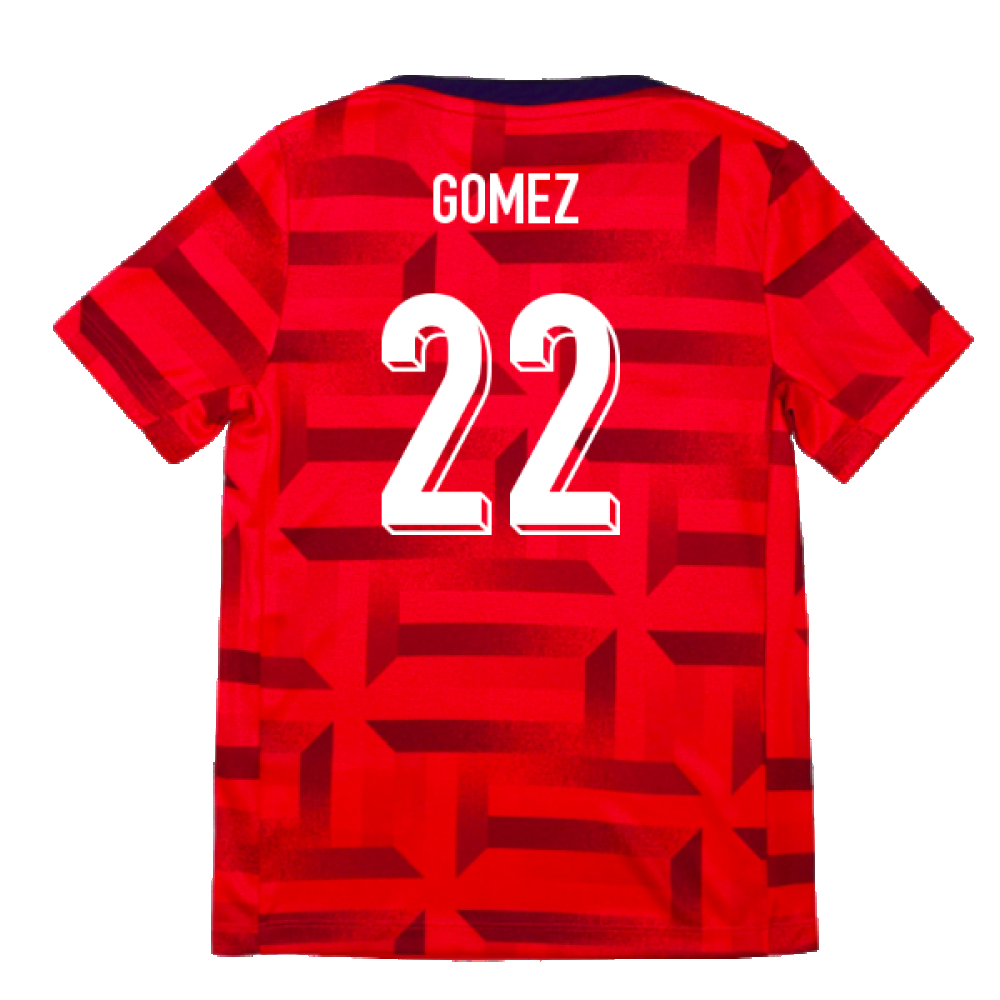 2024-2025 England Academy Pro Pre-Match Top (Siren Red) - Kids (Gomez 22)