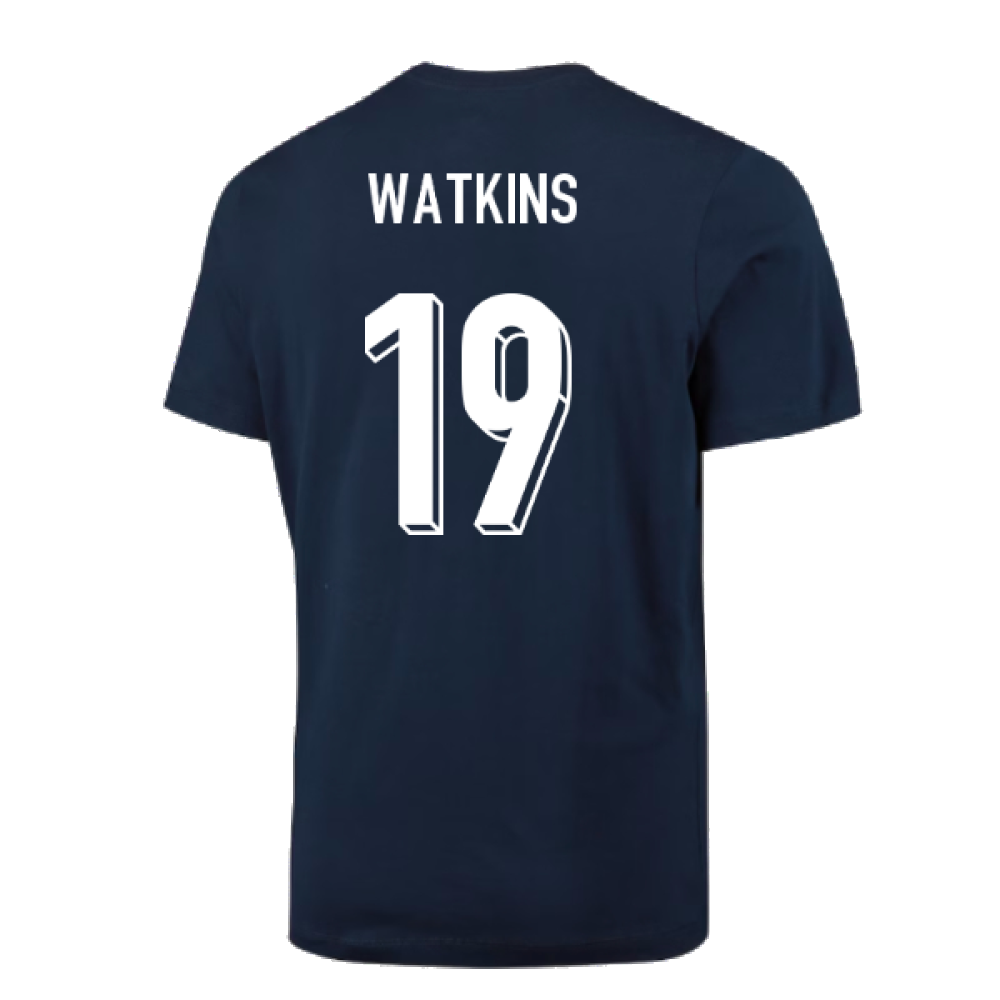 2024-2025 England Football T-Shirt (Navy) (Watkins 19)