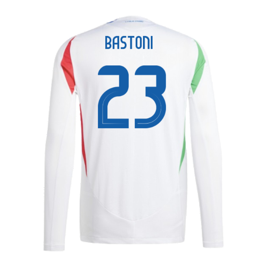 2024-2025 Italy Authentic Long Sleeve Away Shirt (BASTONI 23)