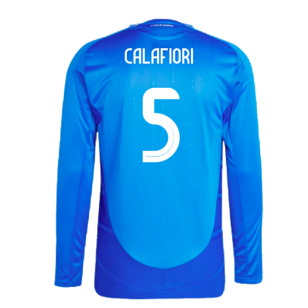 2024-2025 Italy Authentic Long Sleeve Home Shirt (CALAFIORI 5)