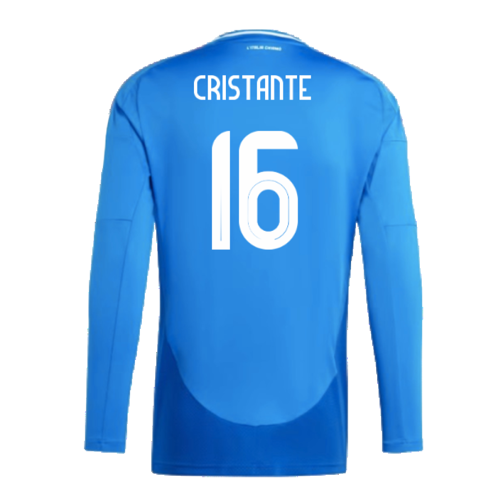 2024-2025 Italy Long Sleeve Home Shirt (CRISTANTE 16)