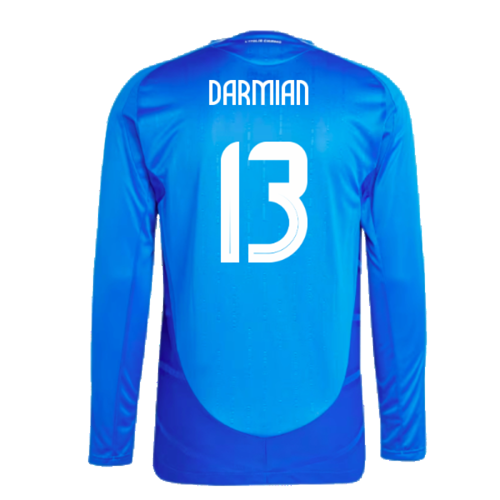 2024-2025 Italy Authentic Long Sleeve Home Shirt (DARMIAN 13)