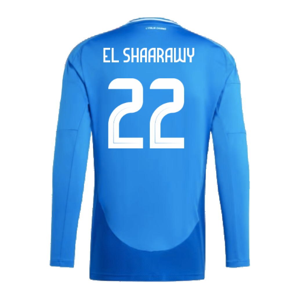 2024-2025 Italy Long Sleeve Home Shirt (EL SHAARAWY 22)