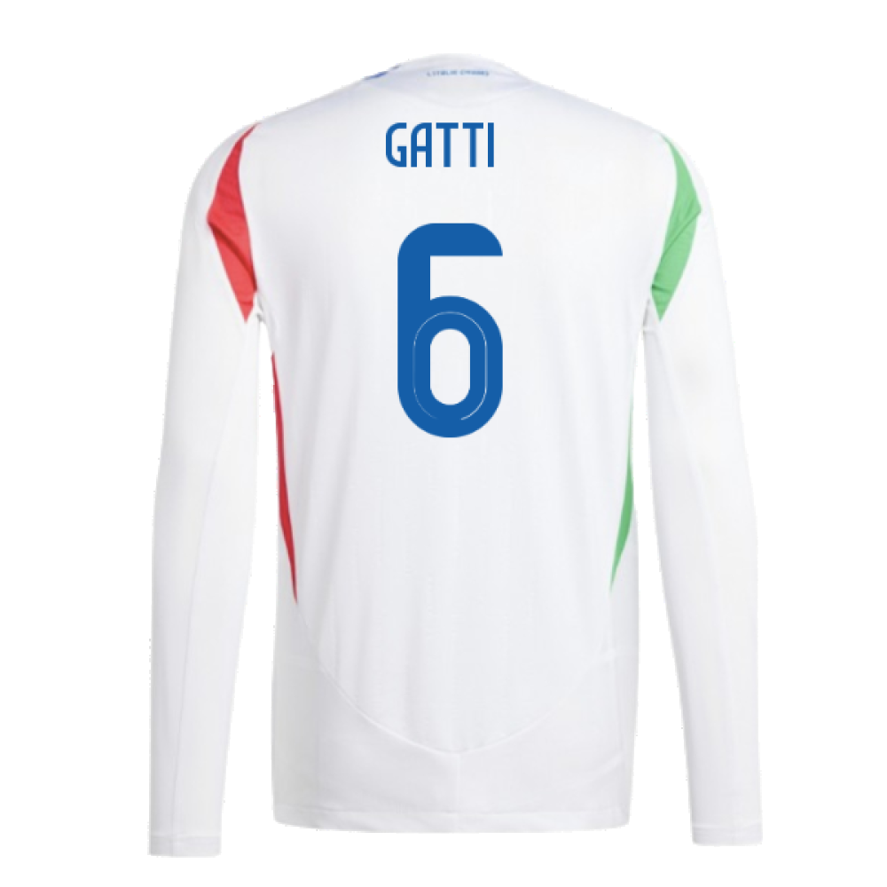 2024-2025 Italy Authentic Long Sleeve Away Shirt (GATTI 6)