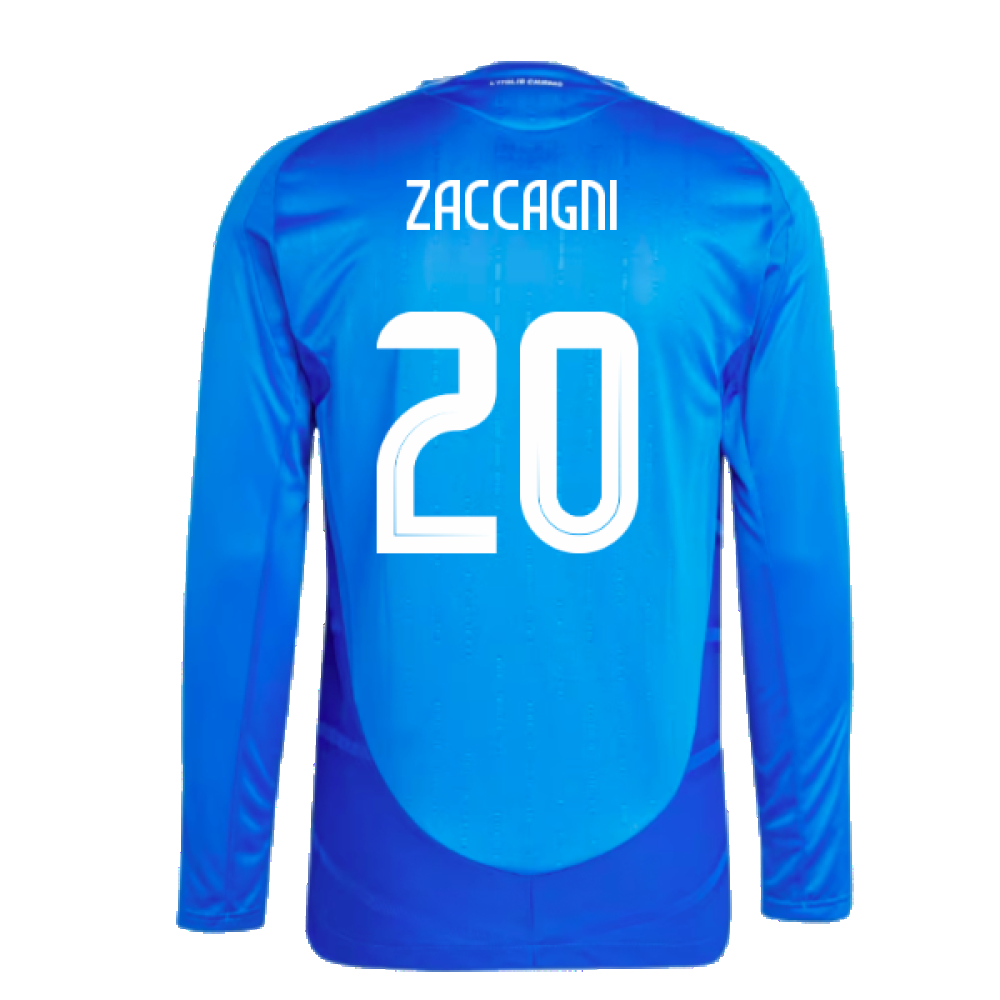 2024-2025 Italy Authentic Long Sleeve Home Shirt (ZACCAGNI 20)