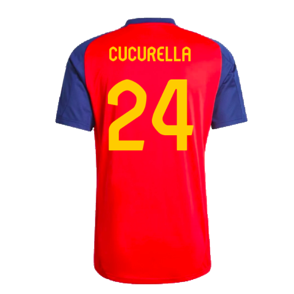 2024-2025 Spain Training Jersey (Red) (Cucurella 24)