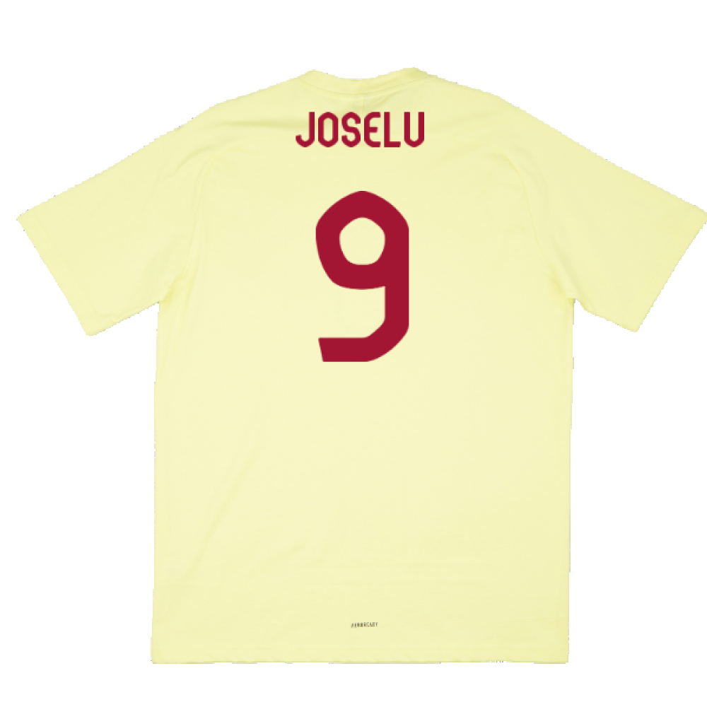 2024-2025 Spain Travel Tee (Yellow) (Joselu 9)