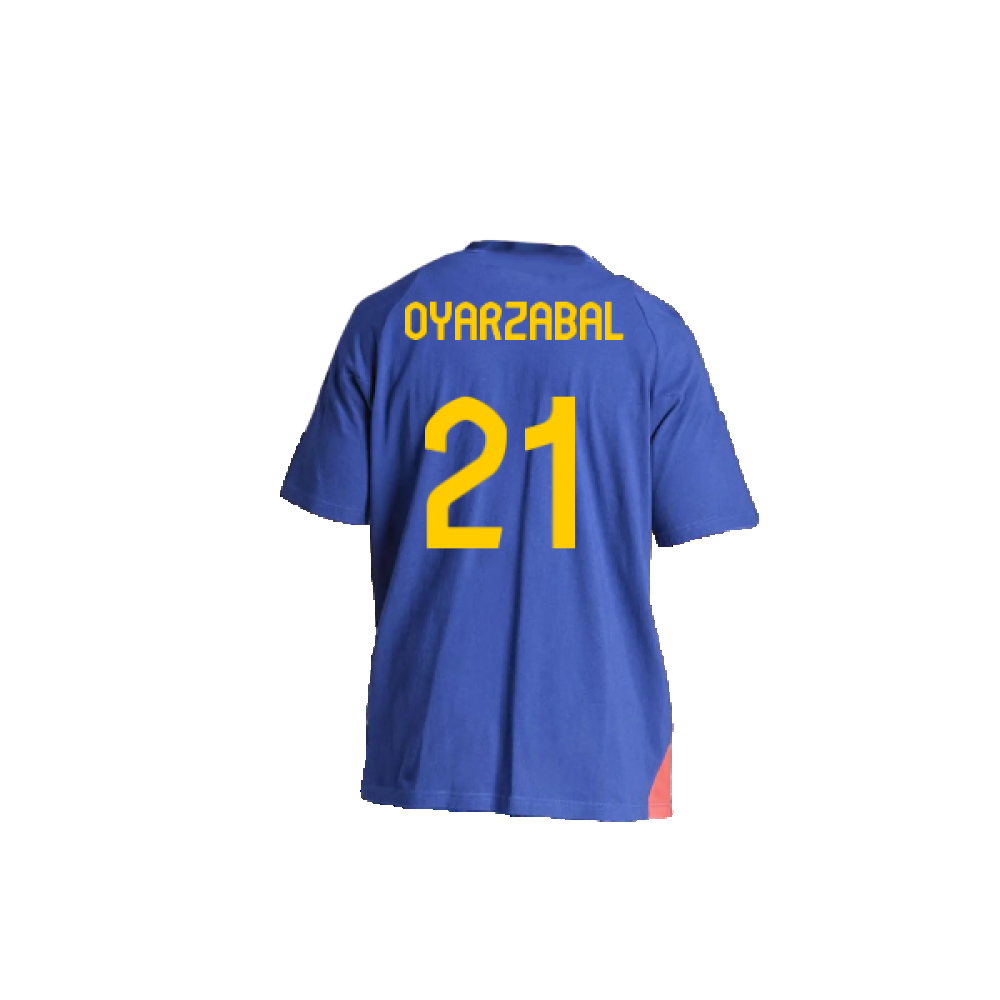 2024-2025 Spain Training Tee (Blue) (Oyarzabal 21)