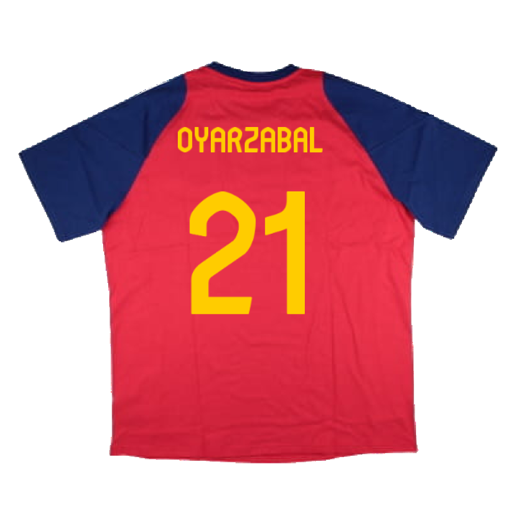 2024-2025 Spain Training Tee (Red) (Oyarzabal 21)