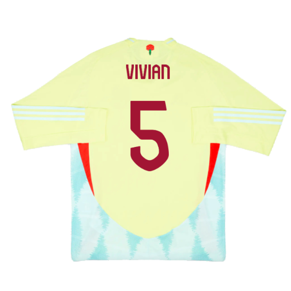 2024-2025 Spain Authentic Long Sleeve Away Shirt (Vivian 5)