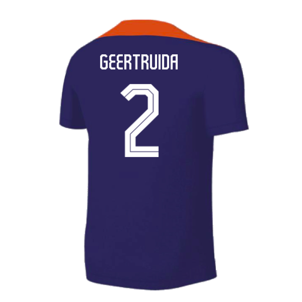 2024-2025 Netherlands Strike Training Shirt (Blue) - Kids (Geertruida 2)