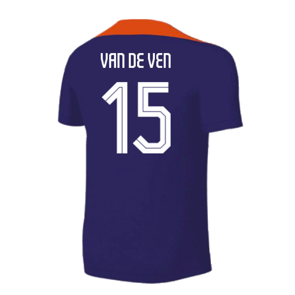 2024-2025 Netherlands Strike Training Shirt (Blue) - Kids (Van De Ven 15)