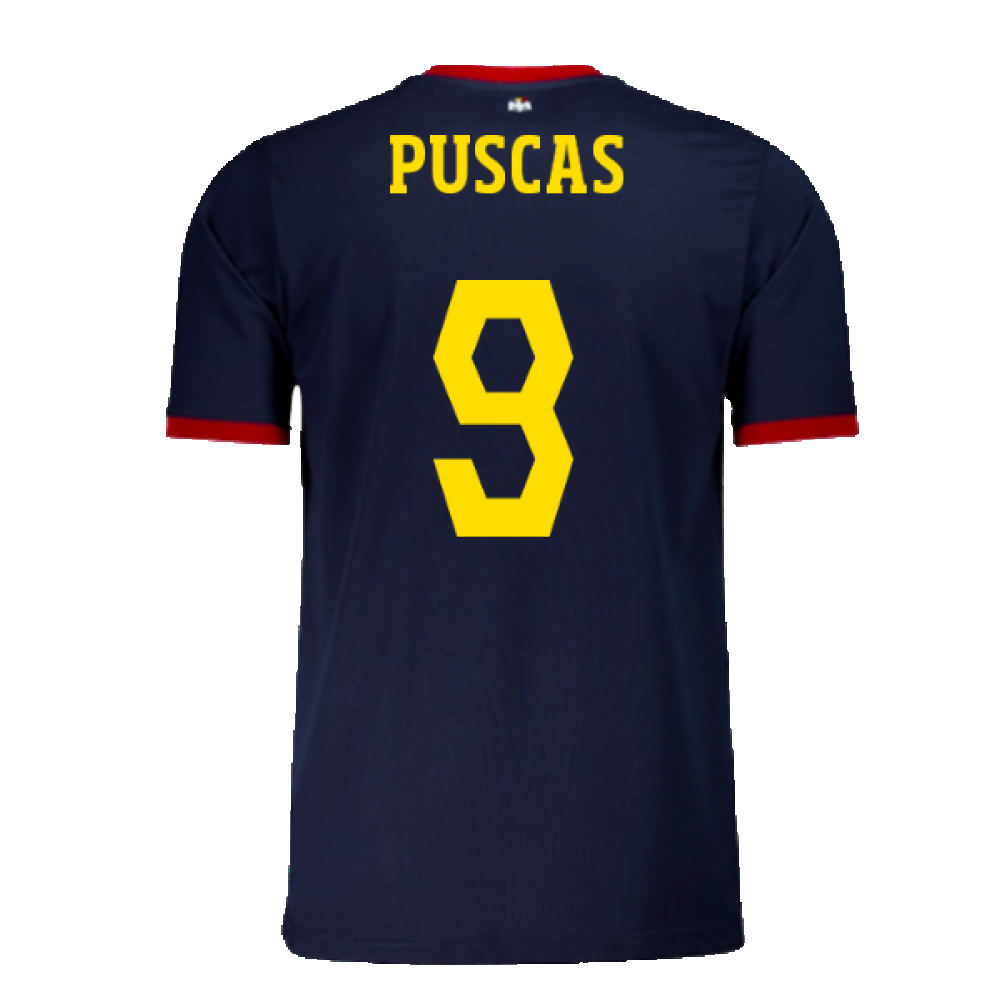 2024-2025 Romania Presentation S/S T-shirt (Navy) (Puscas 9)