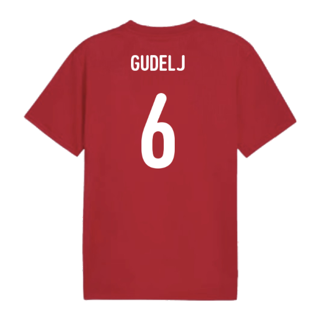 2024-2025 Serbia Pre-Match Jersey (Dark Cherry) (Gudelj 6)