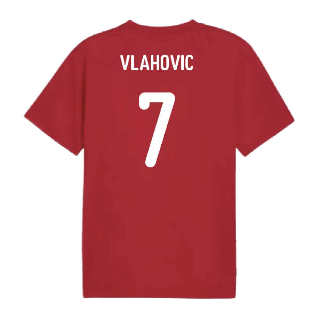 2024-2025 Serbia Pre-Match Jersey (Dark Cherry) (Vlahovic 7)