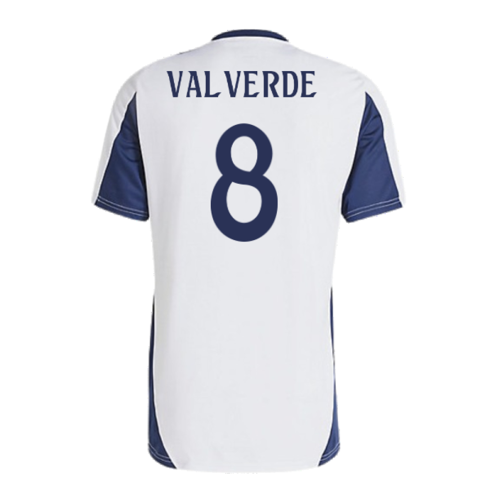 2024-2025 Real Madrid Training Shirt (White) (Valverde 8)