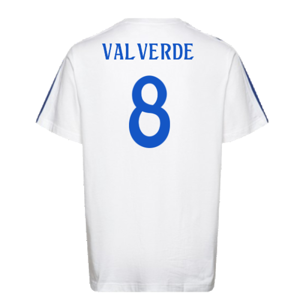 2024-2025 Real Madrid DNA Tee (White) (Valverde 8)