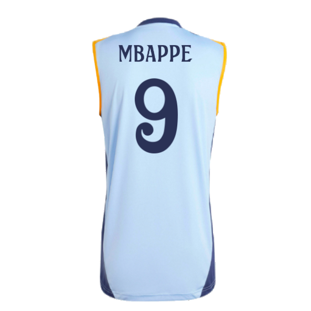 2024-2025 Real Madrid Sleeveless Jersey (Glow Blue) (Mbappe 9)