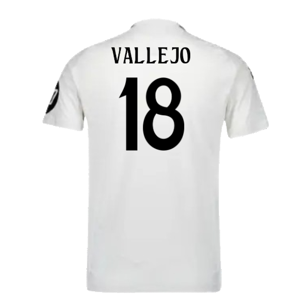 2024-2025 Real Madrid Authentic Home Shirt (Vallejo 18)