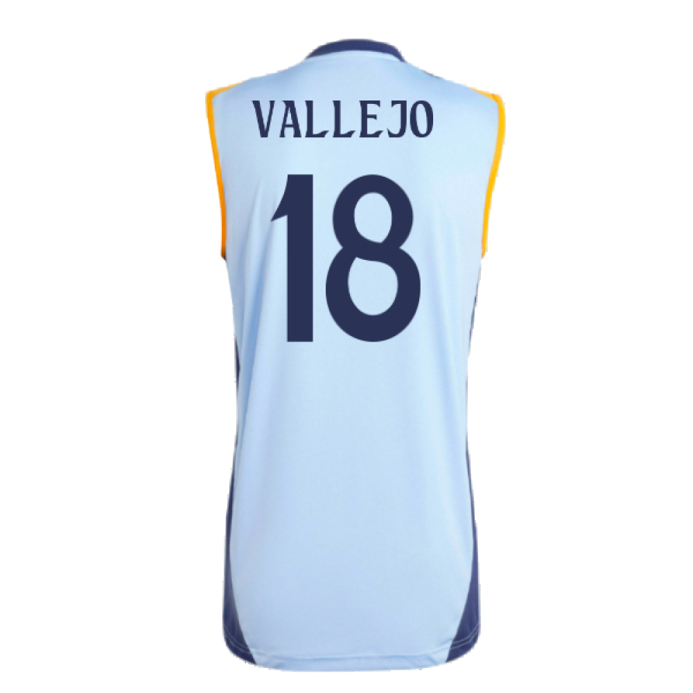 2024-2025 Real Madrid Sleeveless Jersey (Glow Blue) (Vallejo 18)